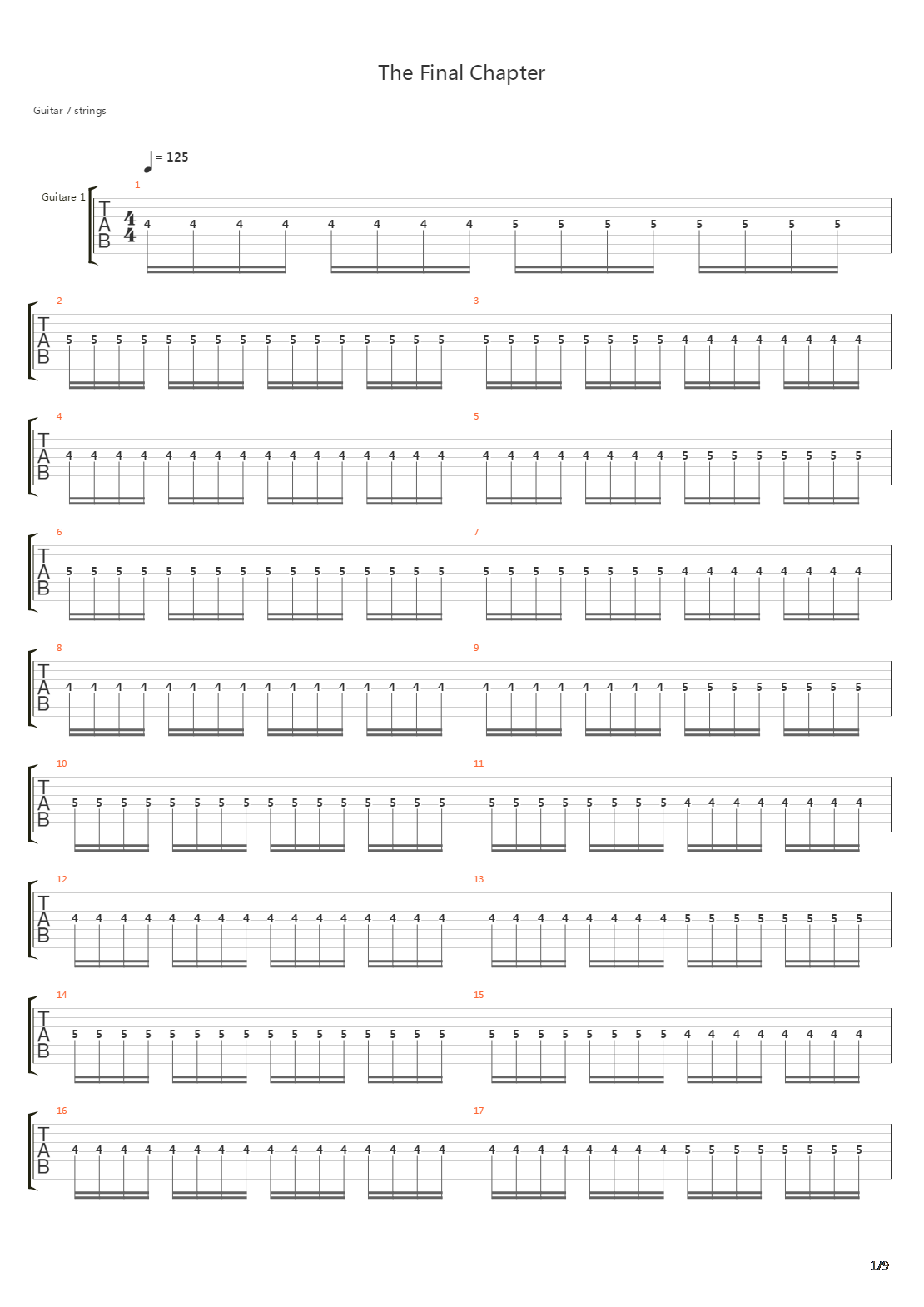 Final Chapter吉他谱