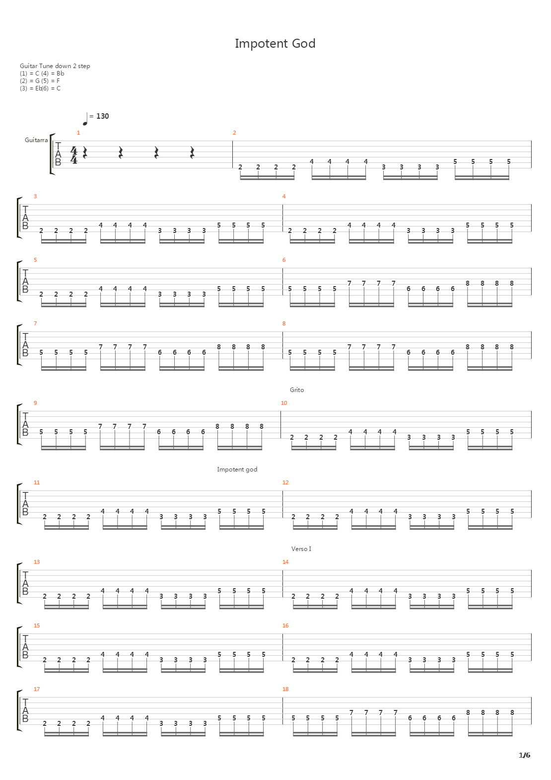Impotent God吉他谱
