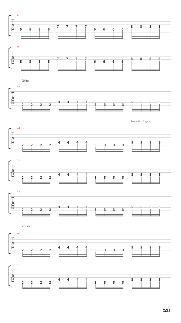 Impotent God吉他谱