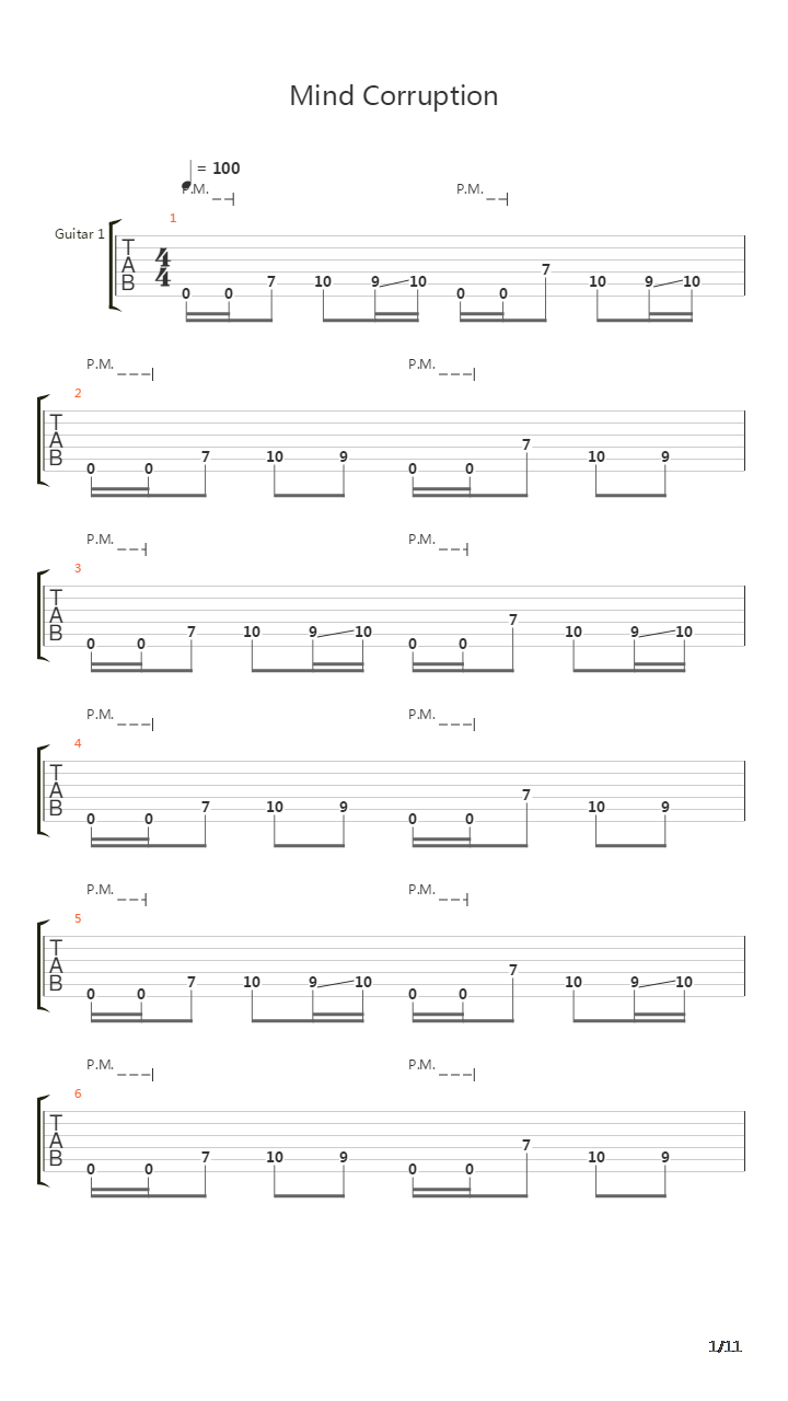 Mind Corruption吉他谱