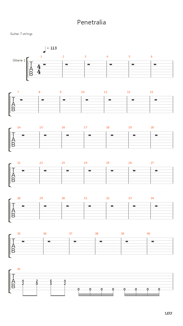 Penetralia吉他谱