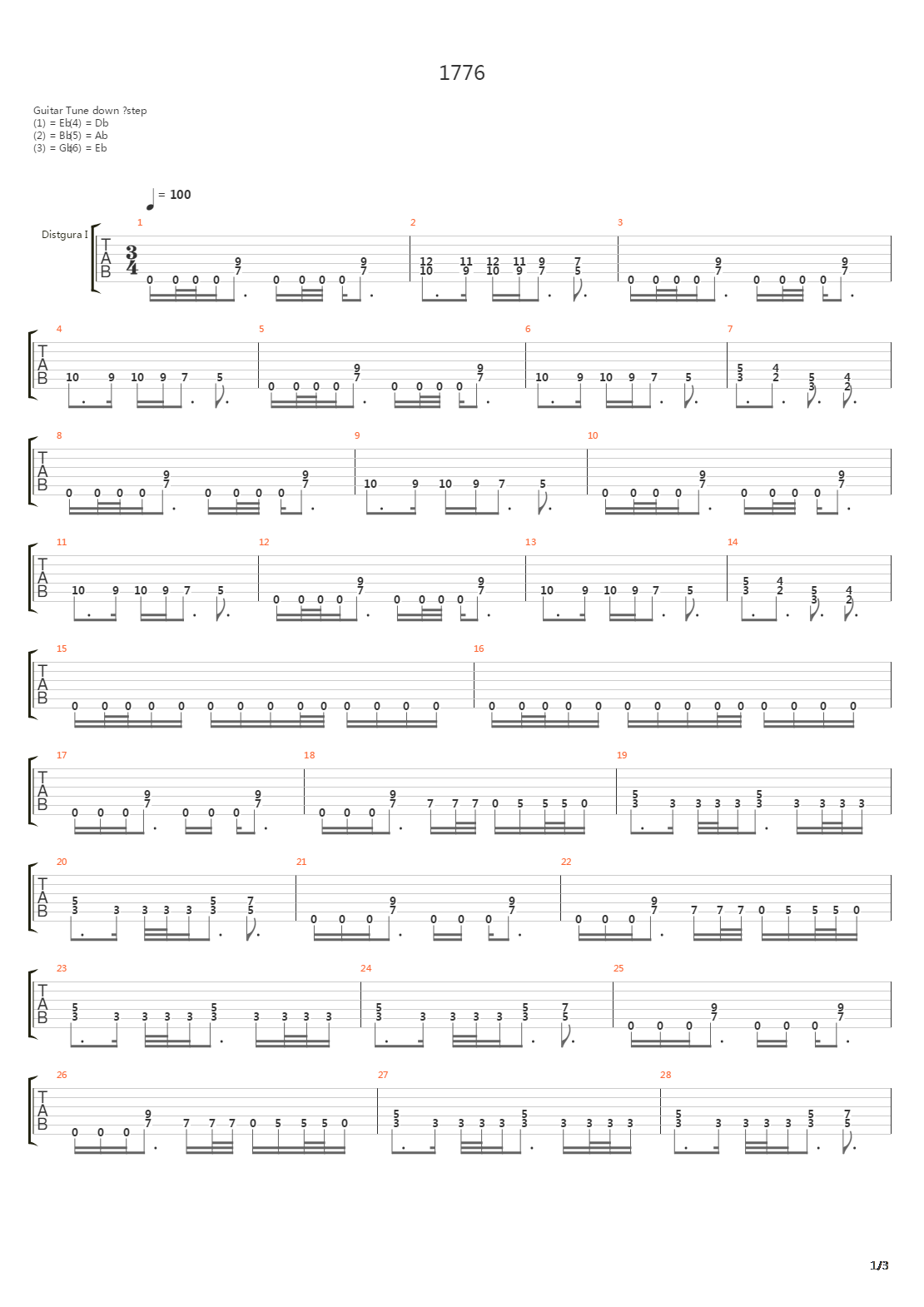 1776吉他谱