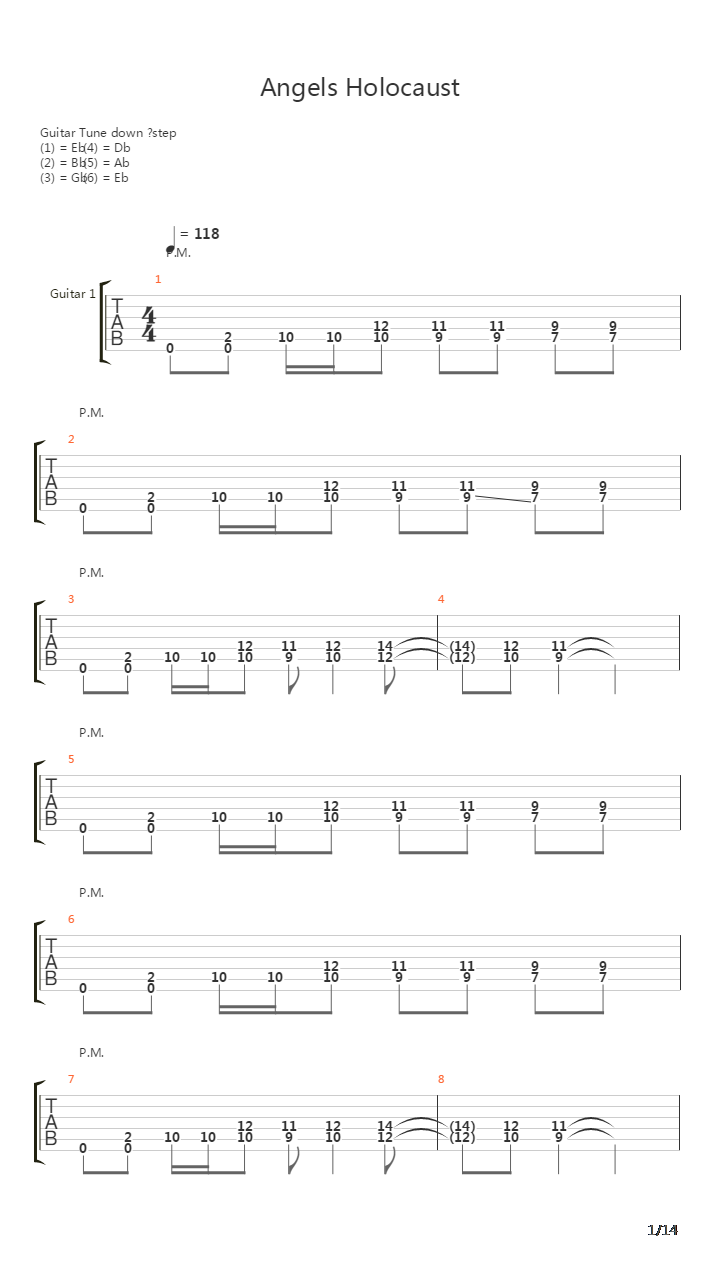 Angels Holocaust吉他谱