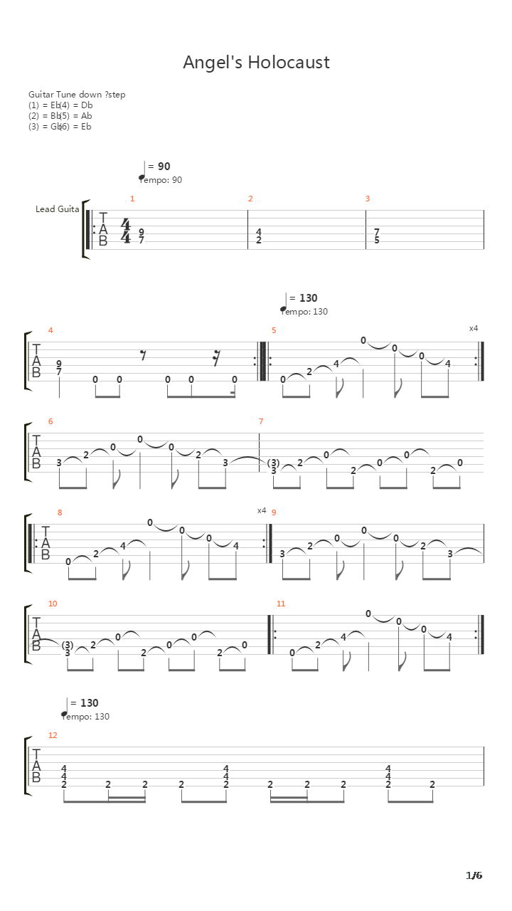 Angels Holocaust吉他谱