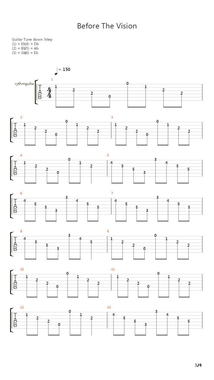 Before The Vision吉他谱