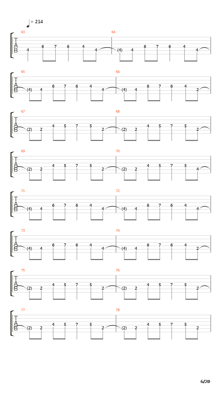 Burnt Offerings吉他谱