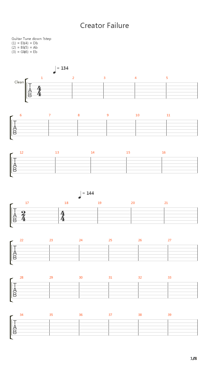 Creator Failure吉他谱