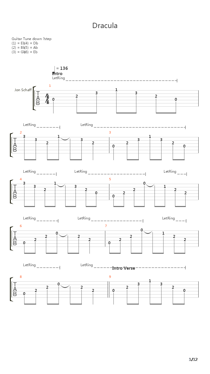 Dracula吉他谱