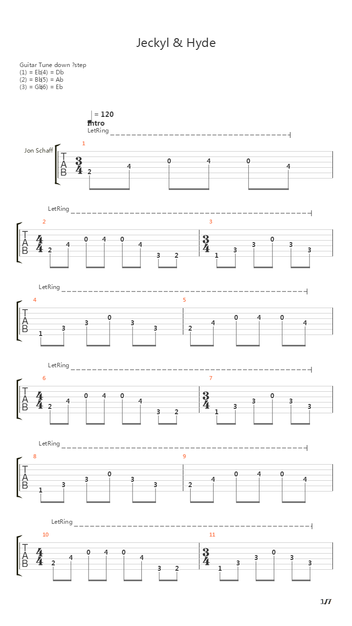 Jeckyl Hyde吉他谱