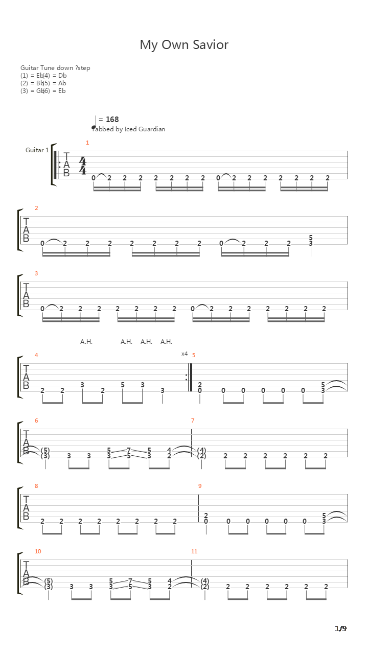 My Own Saviour吉他谱