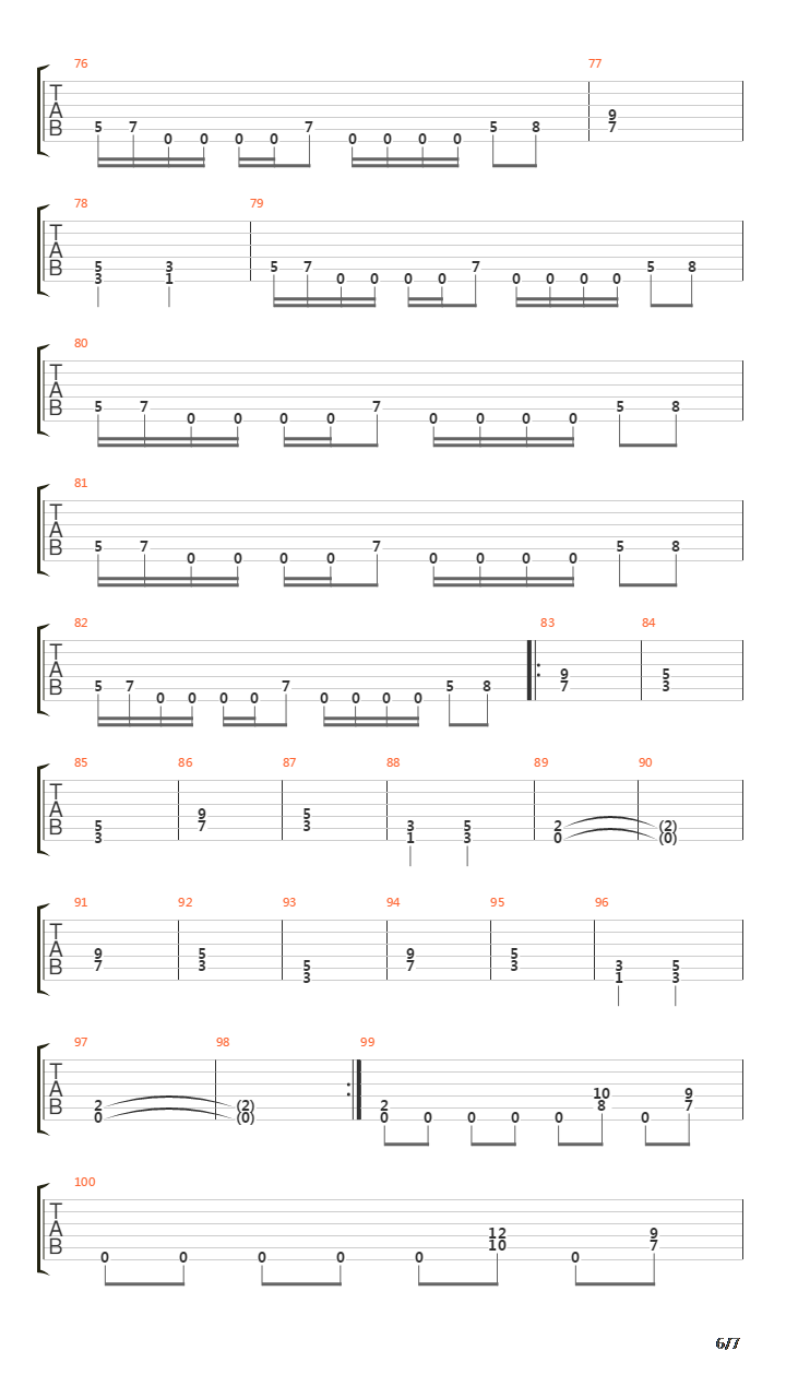 Setian Massacre吉他谱
