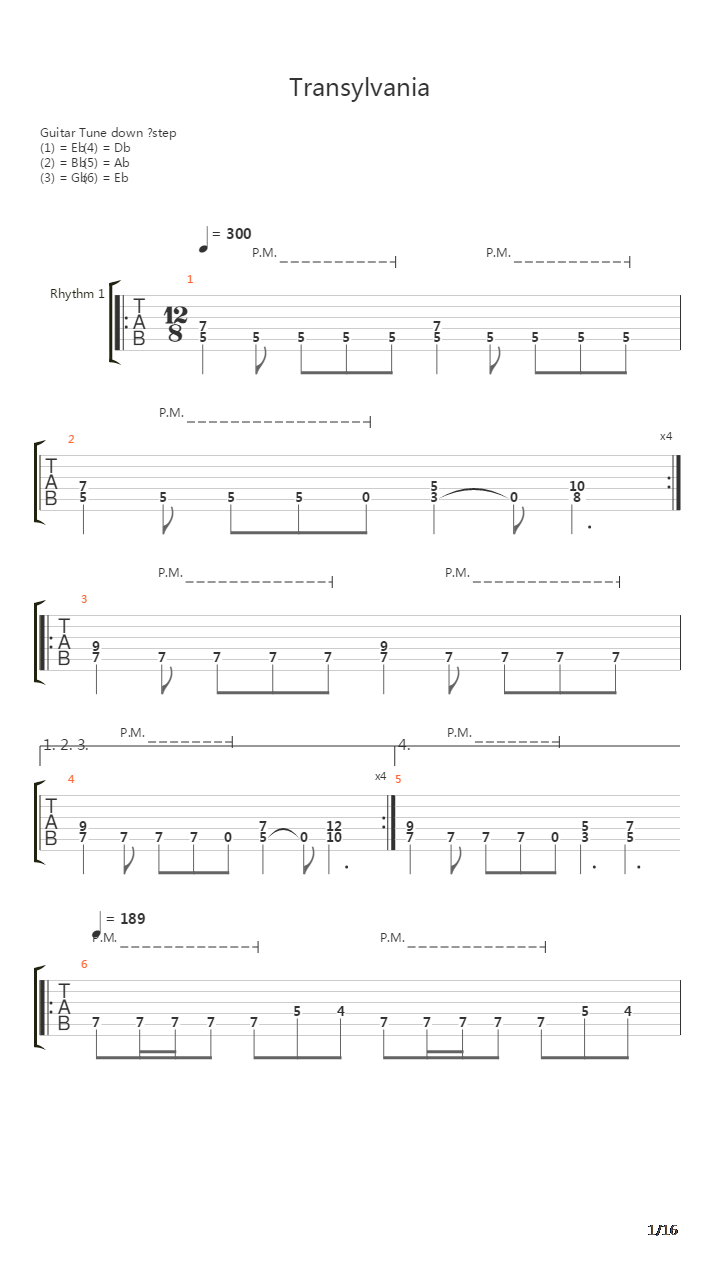 Transylvania吉他谱