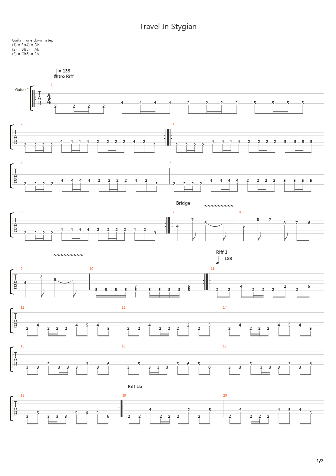 Travel In Stygian吉他谱