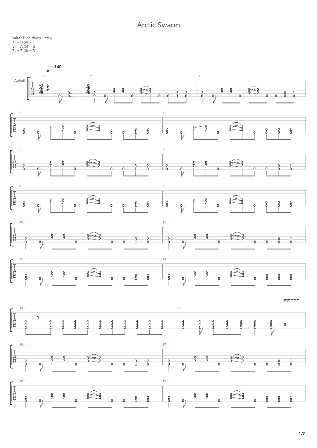 Arctic Swarm吉他谱