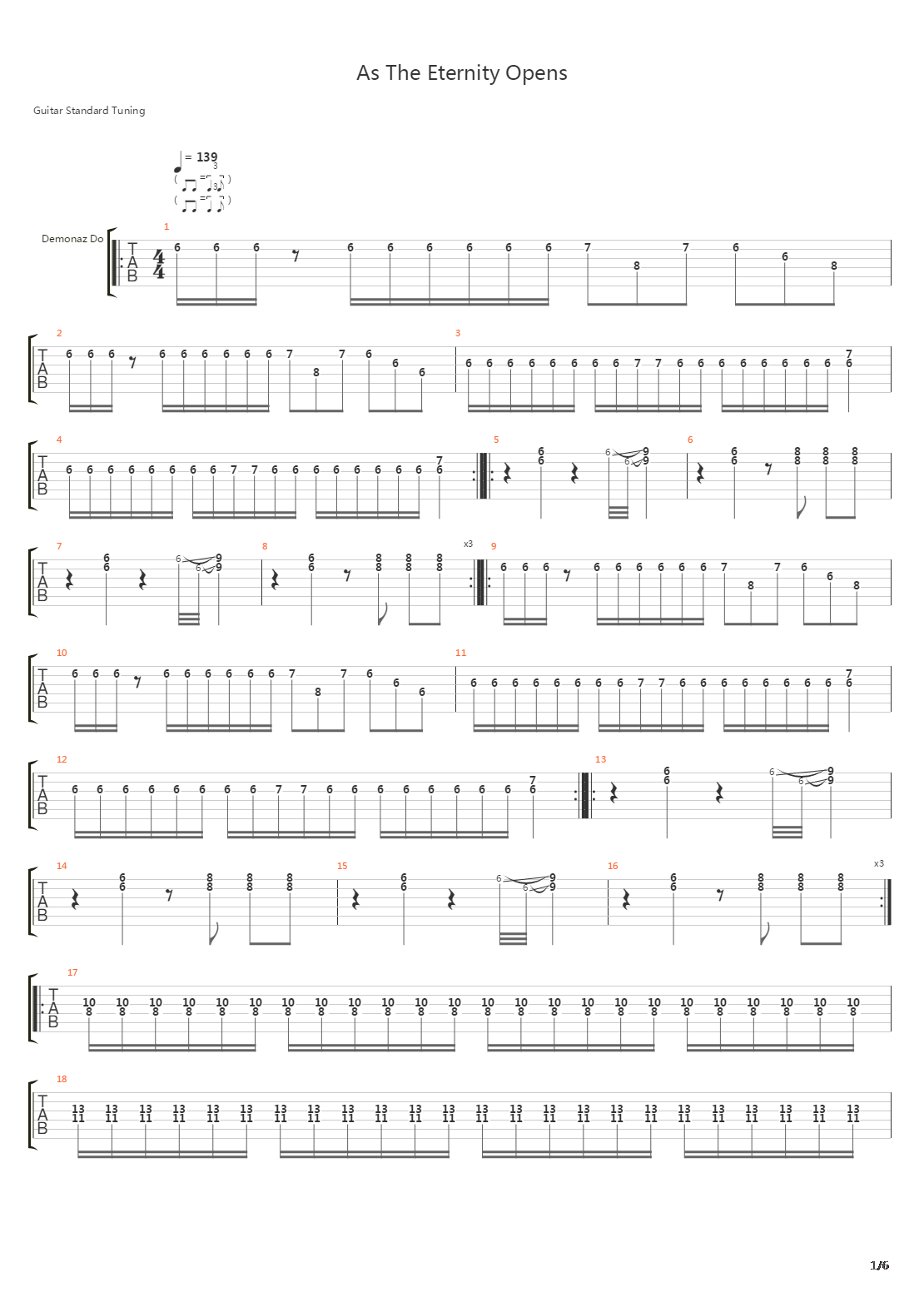 As The Eternity Opens吉他谱