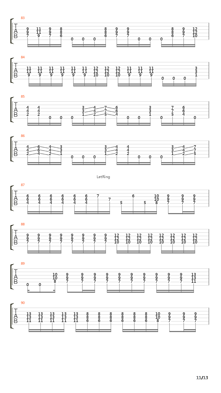 Battles In The North吉他谱