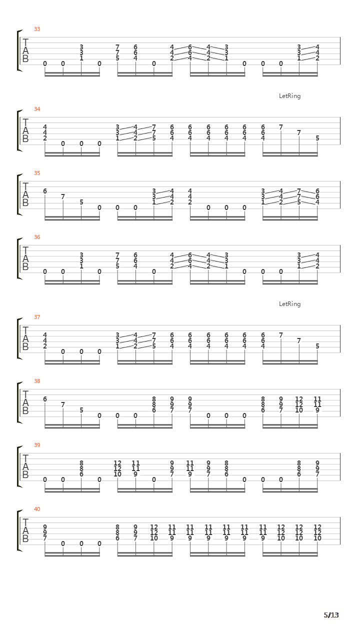 Battles In The North吉他谱