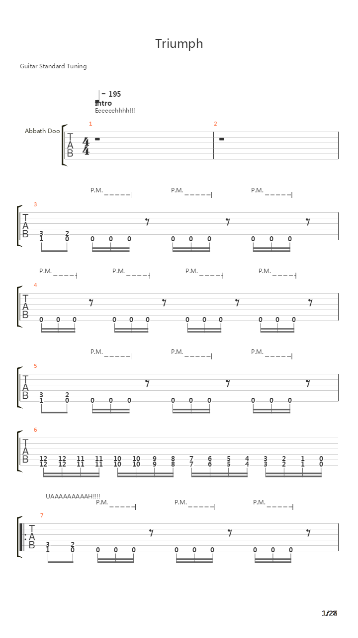 Triumph吉他谱