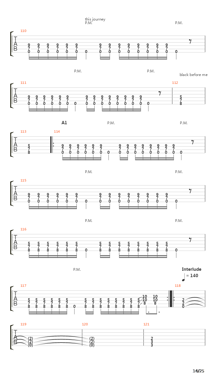 Years Of Silent Sorrow吉他谱