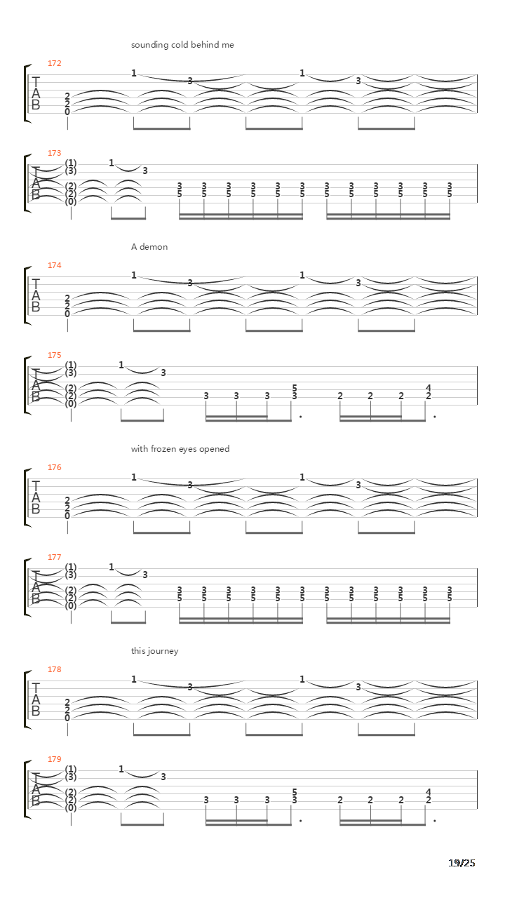 Years Of Silent Sorrow吉他谱