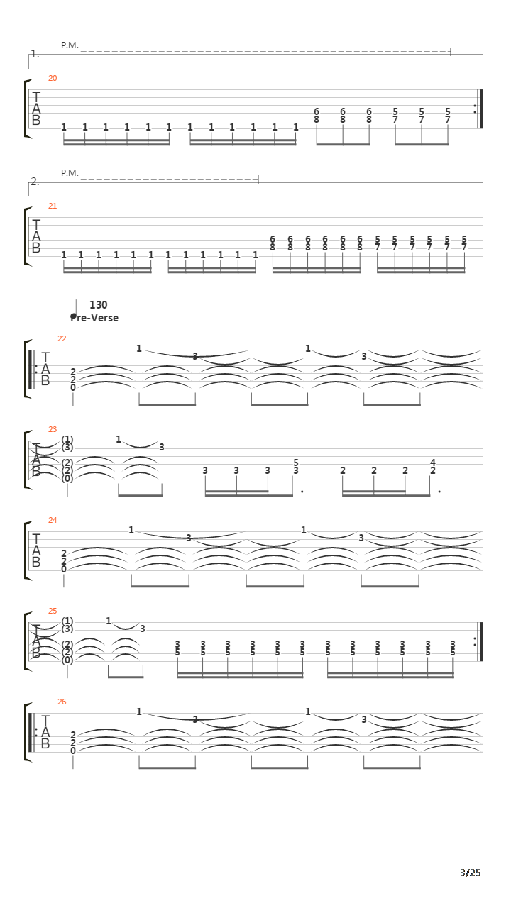 Years Of Silent Sorrow吉他谱