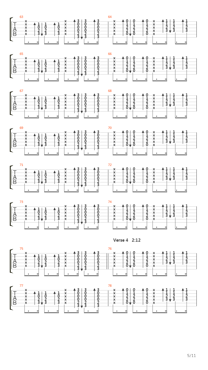 Passenger吉他谱