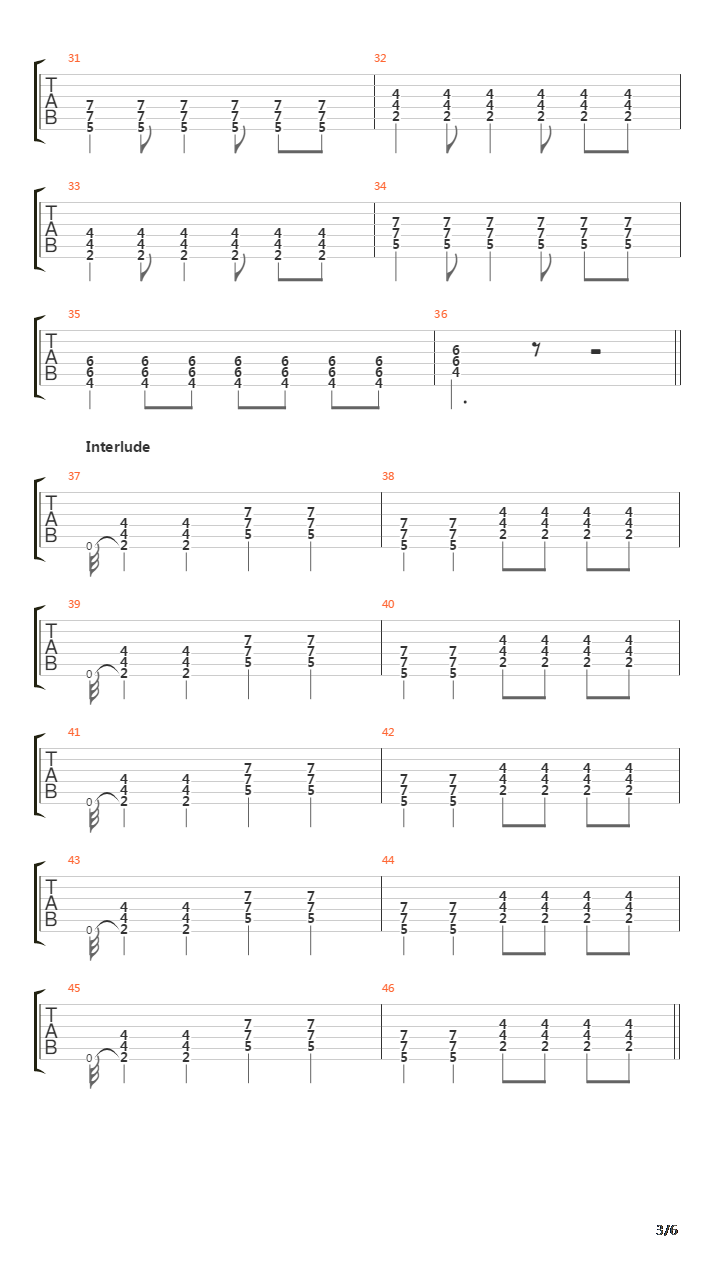 Private Hell吉他谱