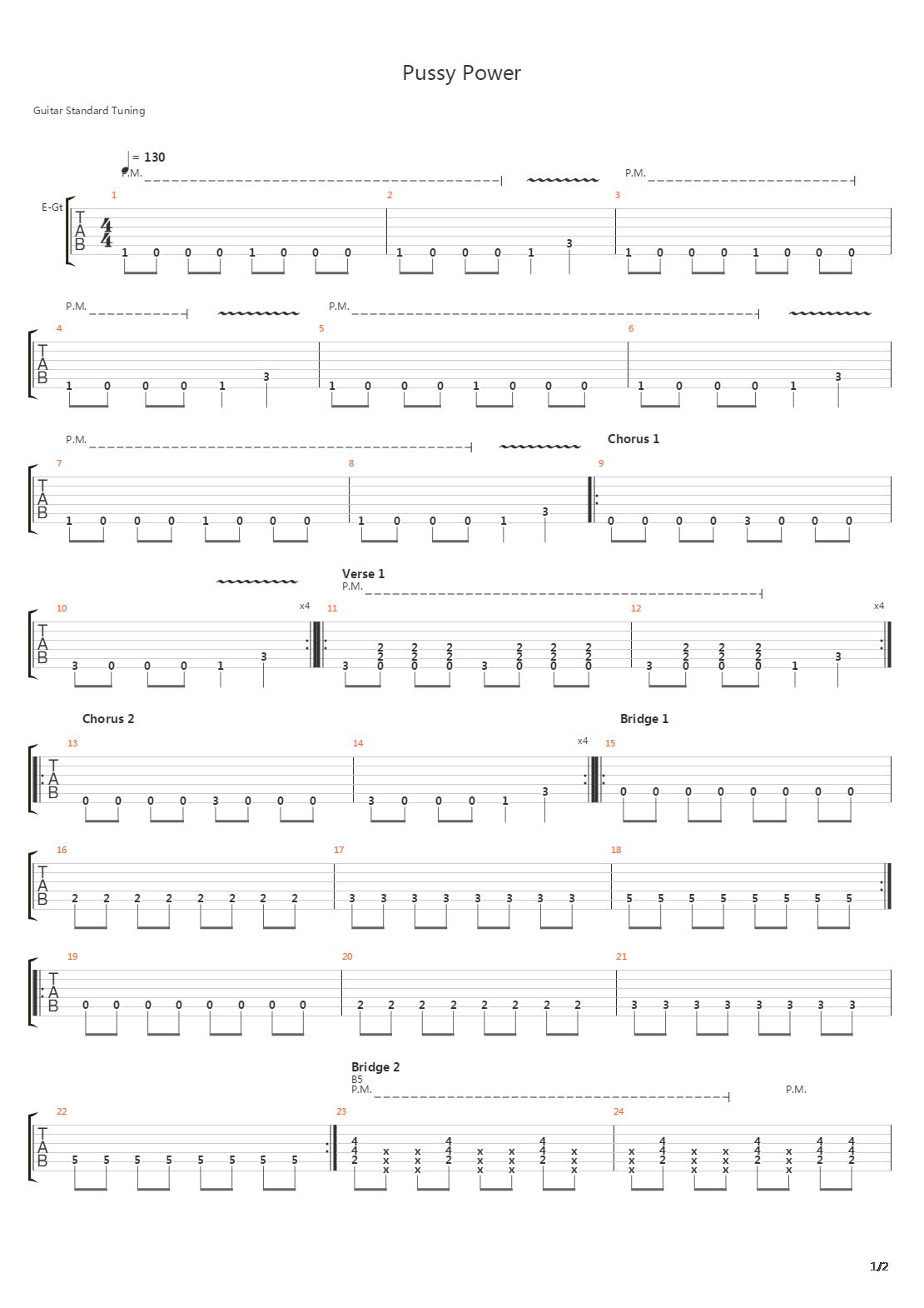 Pussy Power吉他谱