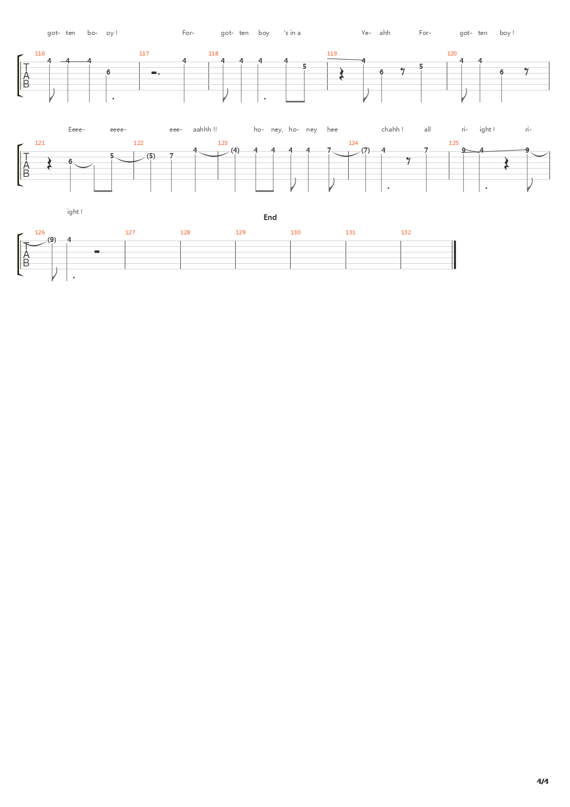 Search And Destroy吉他谱