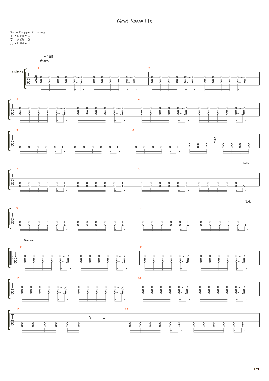 God Save Us吉他谱