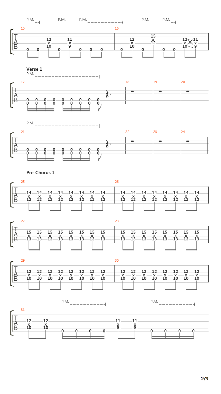 Turns To Gray吉他谱