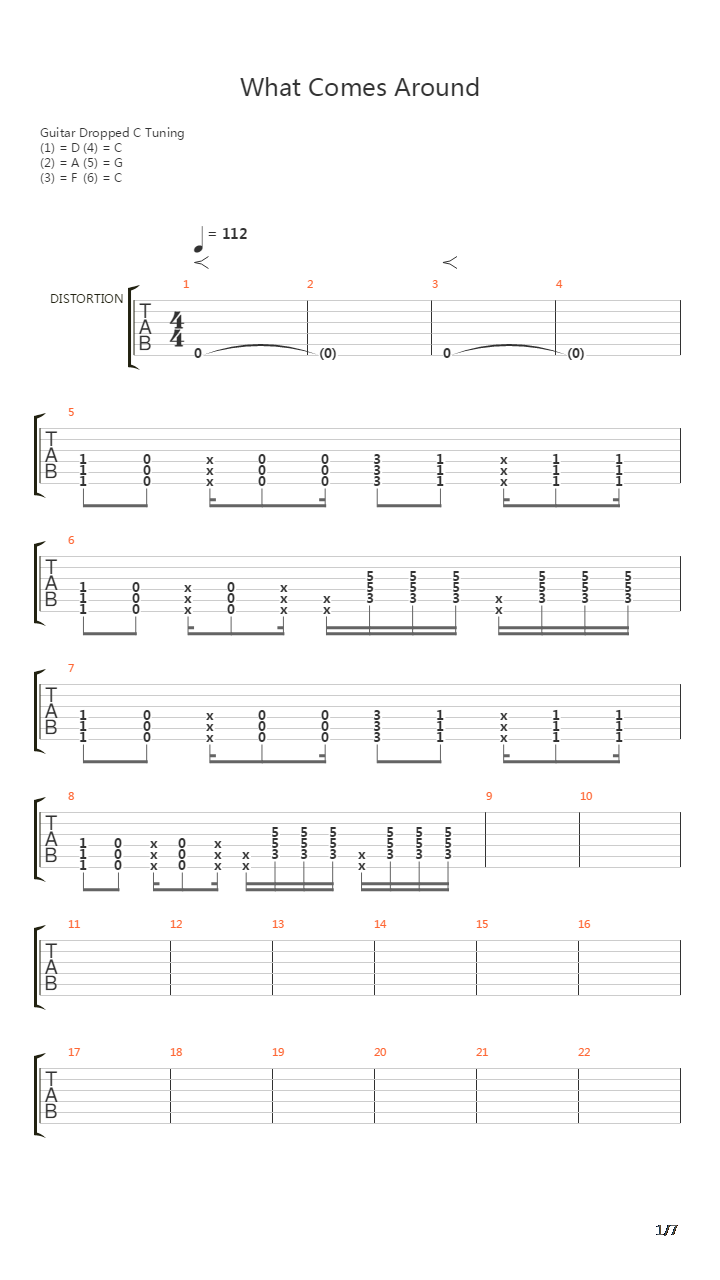 What Comes Around吉他谱