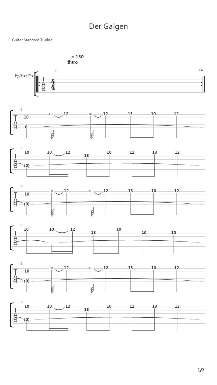 Der Galgen吉他谱