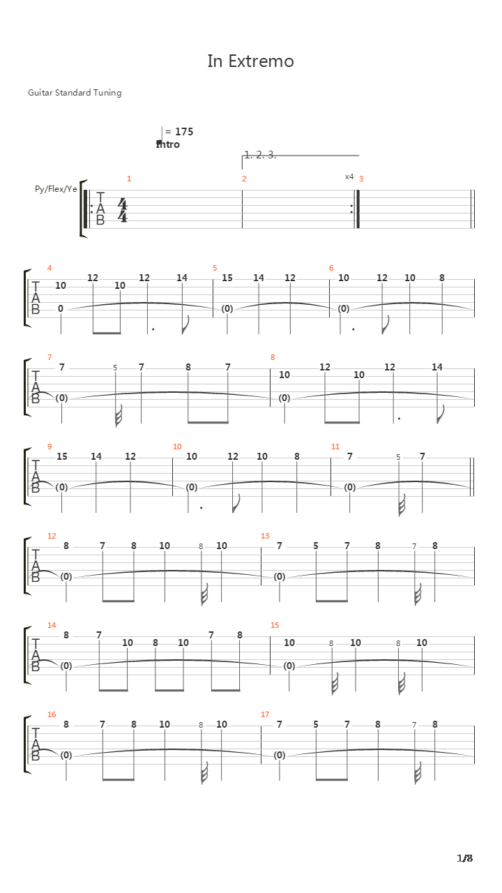 In Extremo吉他谱