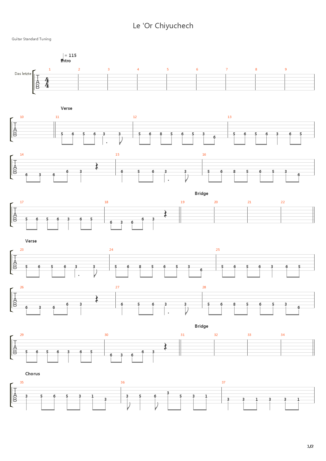 Le Or Chiyuchech吉他谱