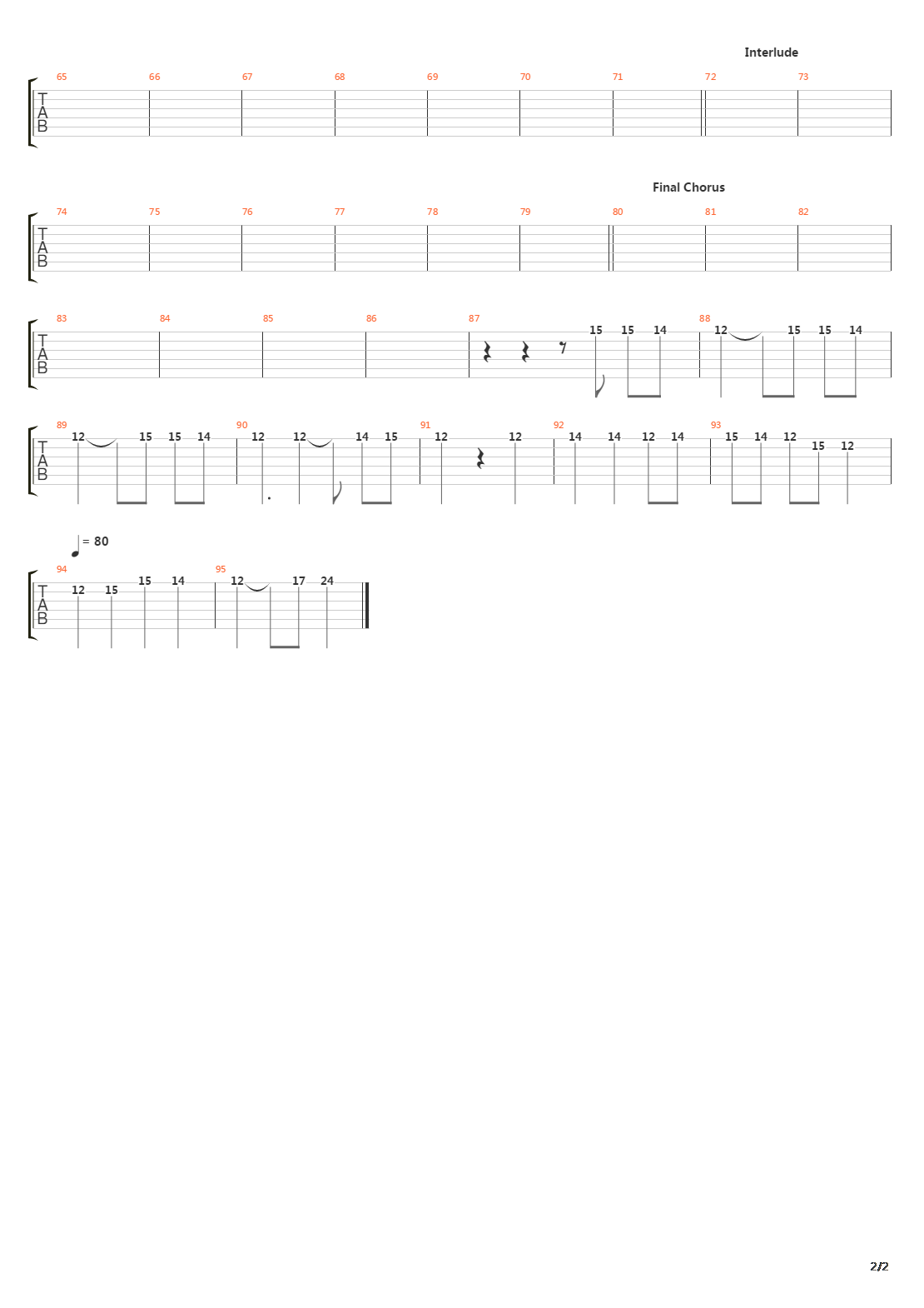 Vollmond吉他谱