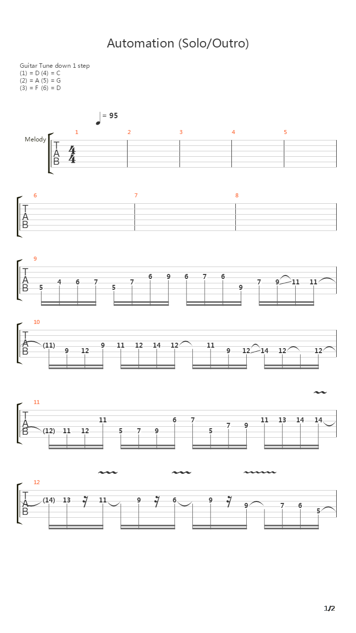 Automation吉他谱