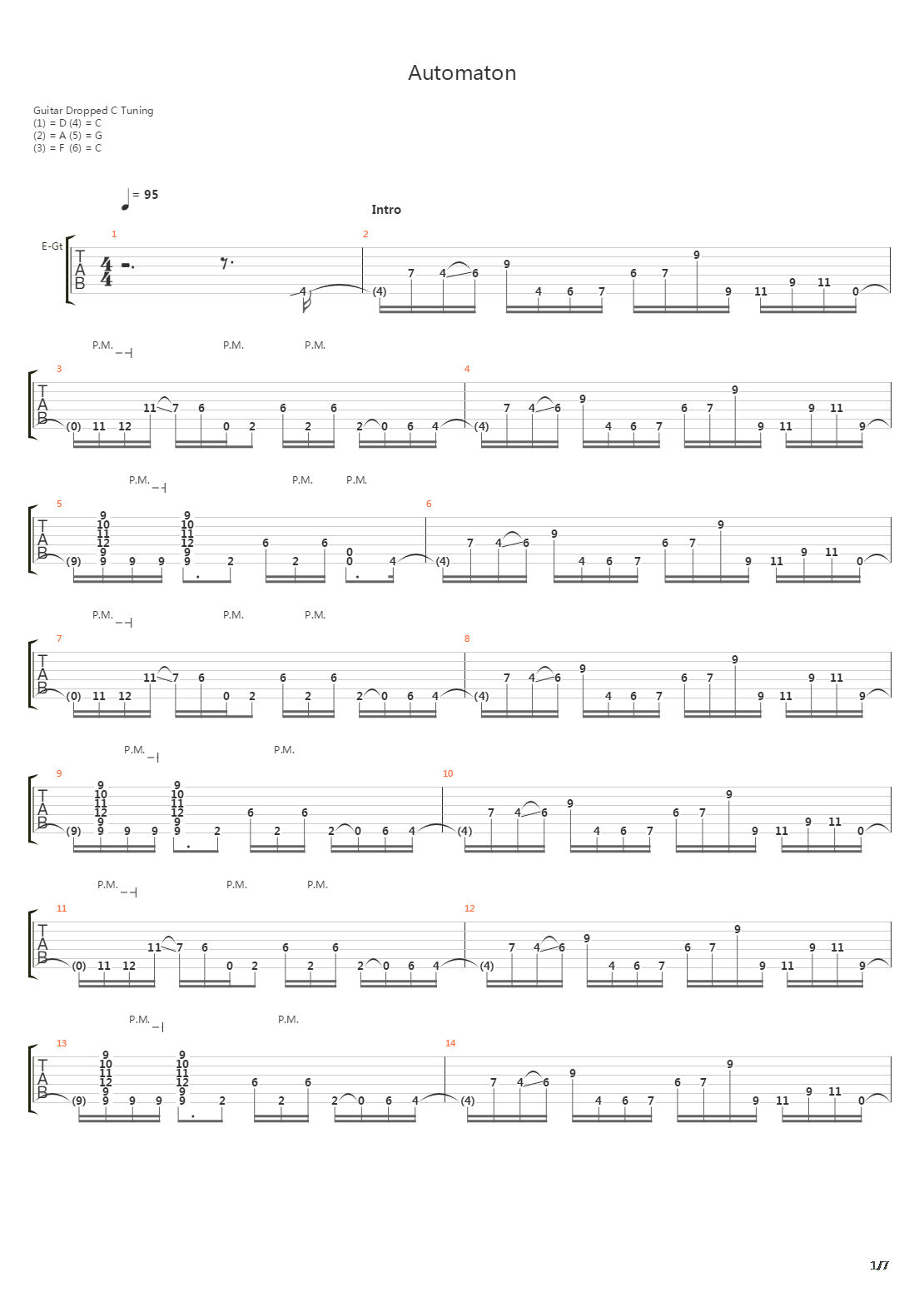 Automaton吉他谱