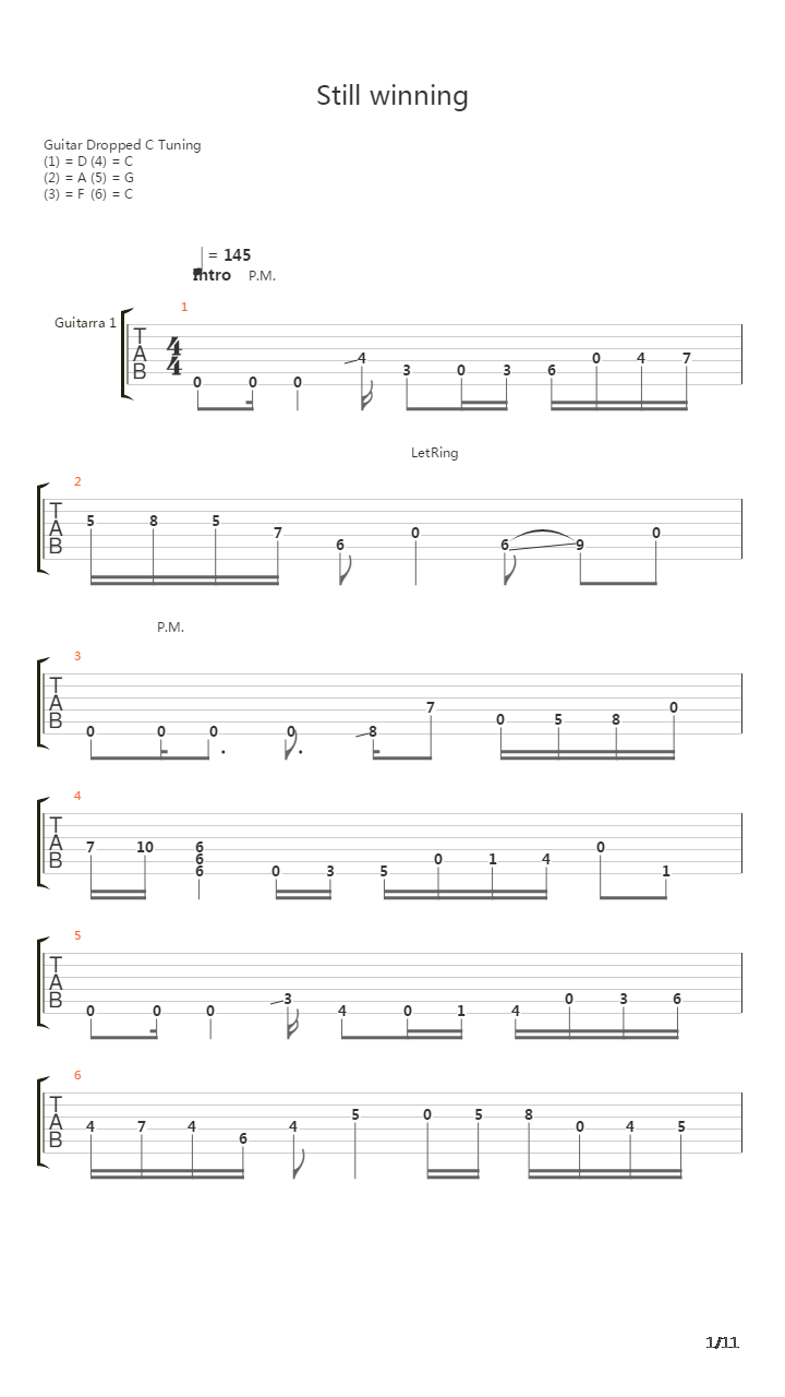 Still Winning吉他谱