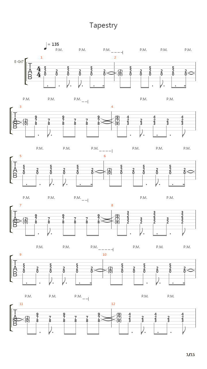 Tapestry吉他谱