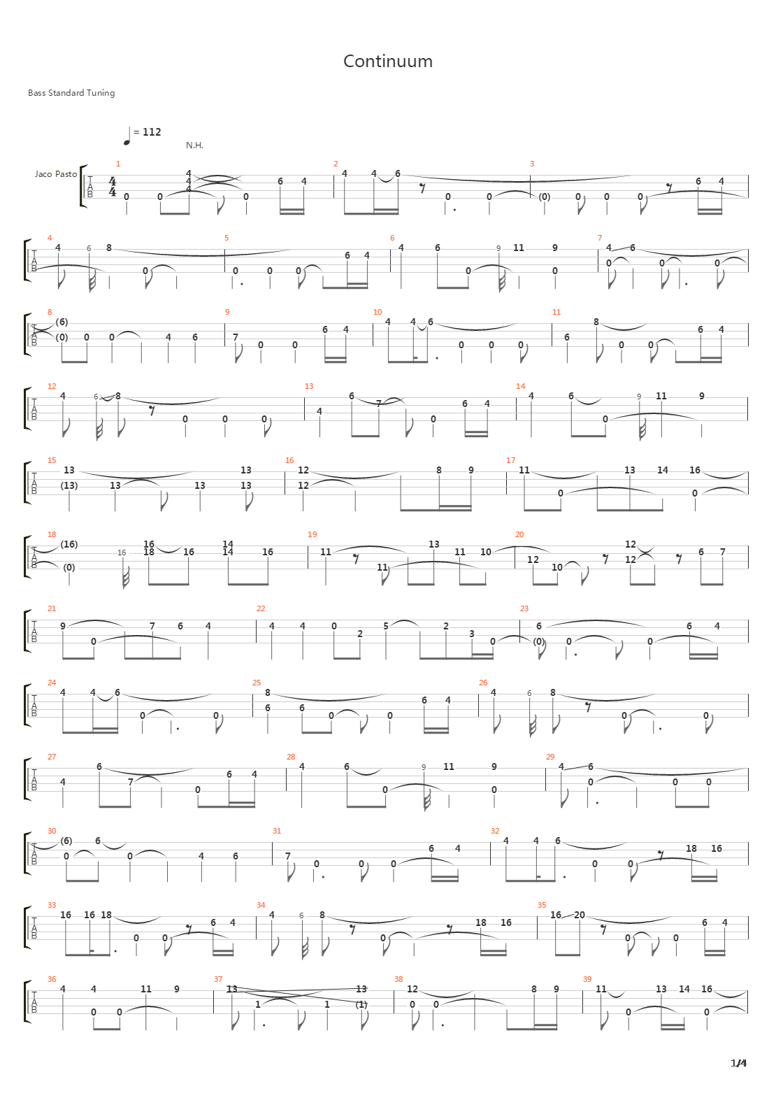 Continuum吉他谱