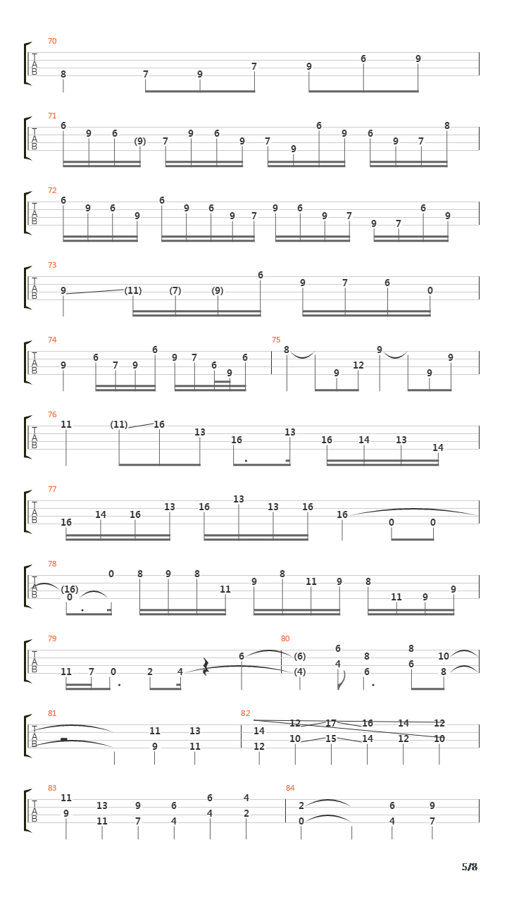 Continuum吉他谱