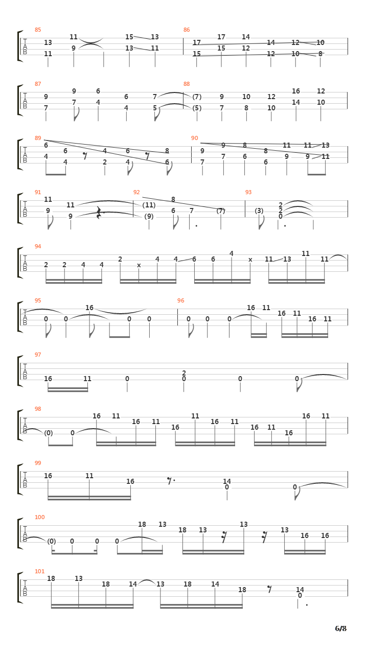 Continuum吉他谱