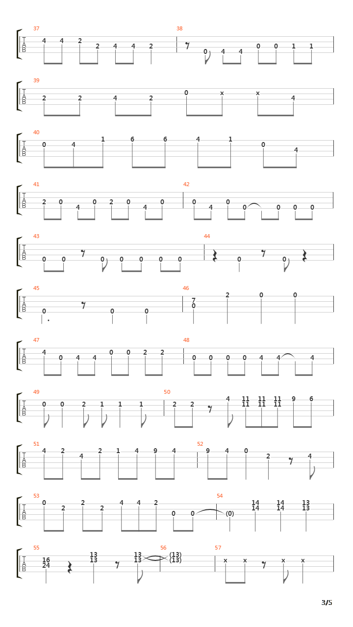 Jam In E吉他谱