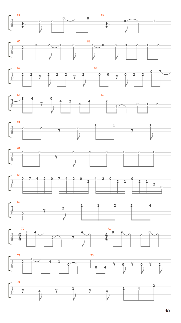 Jam In E吉他谱