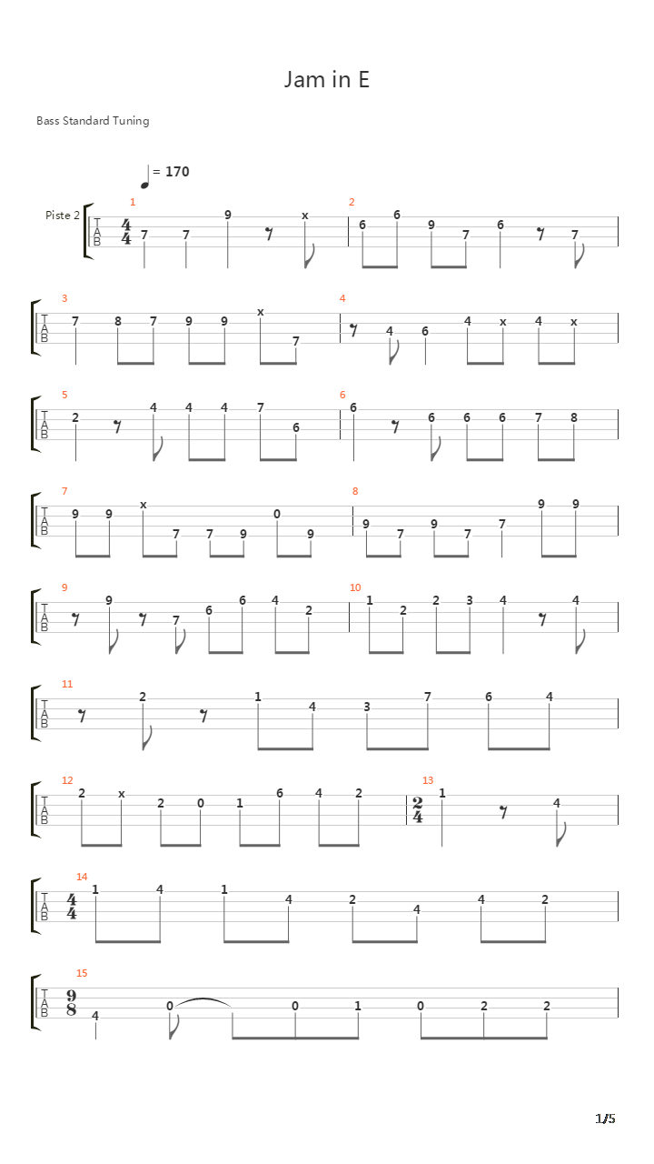 Jam吉他谱