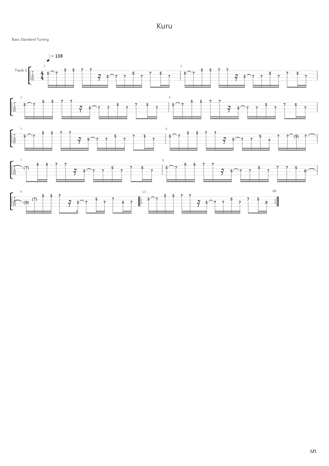 Kuru吉他谱