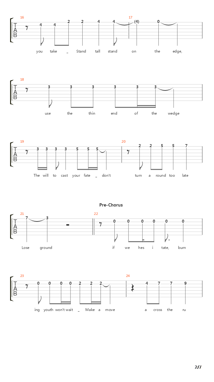 Rubicon吉他谱