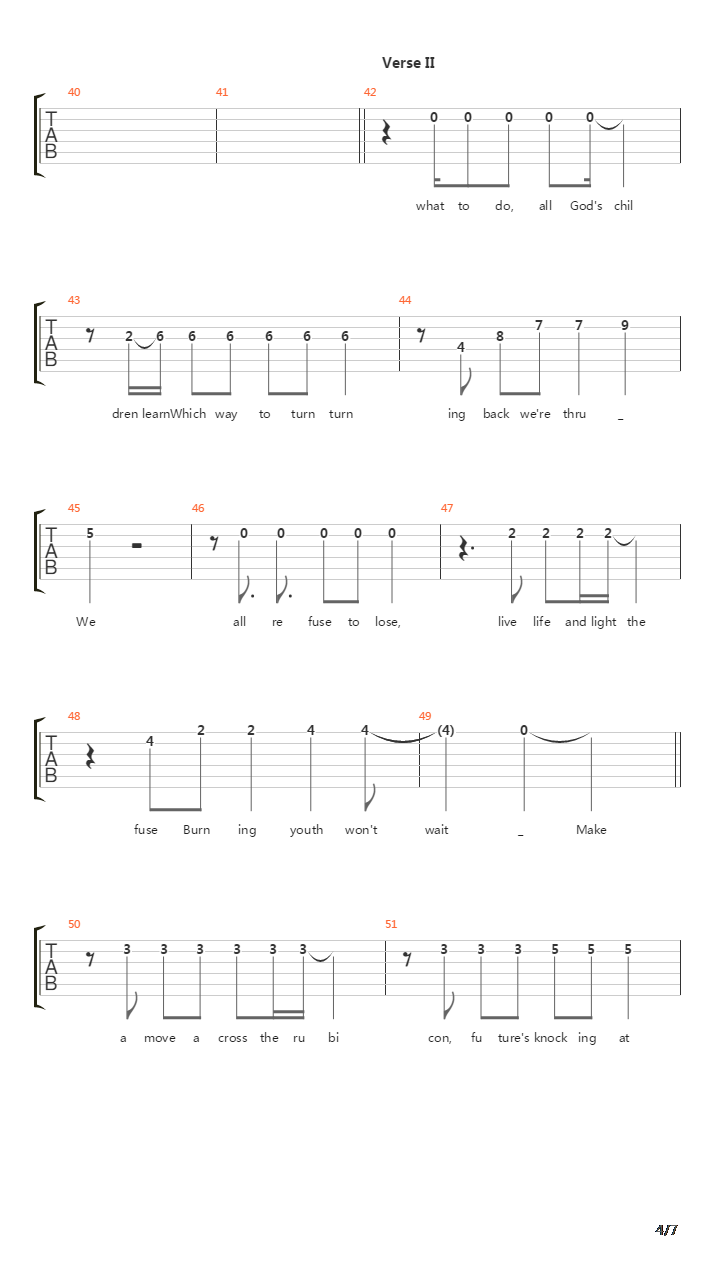 Rubicon吉他谱