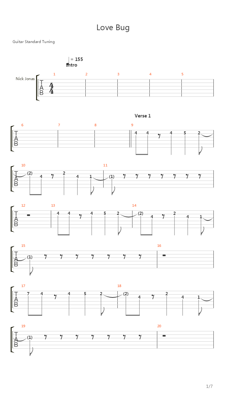 Love Bug吉他谱